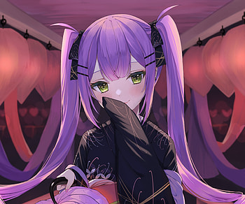 Tokoyami Towa, hololive, Tokoyami Towa, Anime, Virtual Youtuber HD wallpaper