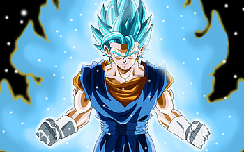 Attitude, Vegito, Dragon Ball Super, blue hair HD wallpaper