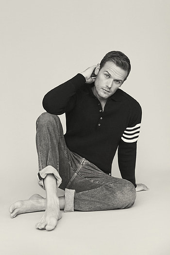 Sam Heughan, Outlander Season 6 insights, Filming challenges, Mysterious dreams HD phone wallpaper