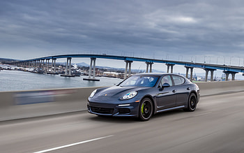 Porsche Panamera 4S E-Hybrid, front view, exterior, new gray Panamera 4S, German cars, Porsche HD wallpaper