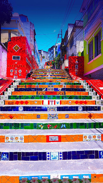 Selaron Steps, Brazil HD phone wallpaper