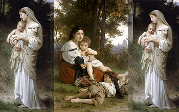 Painting - Bouguereau collage, art, painting, bouguereau, collage HD wallpaper