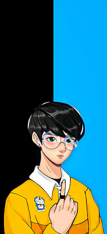 Nobita, uniform, hair HD phone wallpaper