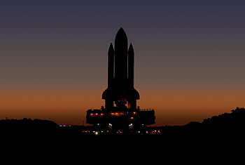 Nasa's rocket, sunset HD wallpaper