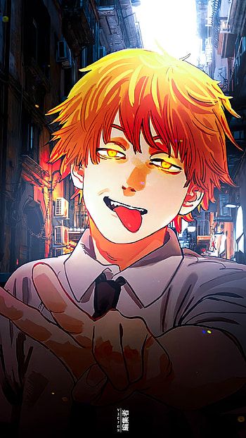 Denji, fanart, power, Chainsaw Man, aki, anime, makima HD phone wallpaper