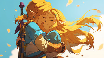 Zelda and Link Embrace, The Legend of Zelda, Link, Princess Zelda, embrace HD wallpaper