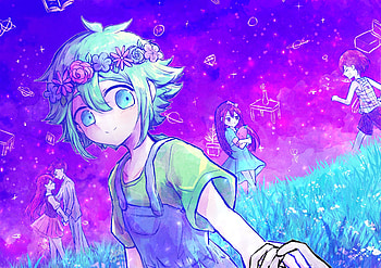 Omori : Mari, Hero, Kel, Aubrey & Basil Adventure Scene, Mari (Omori), Hero (Omori), Kel (Omori), Aubrey (Omori), Basil (Omori), video game, OMORI HD wallpaper