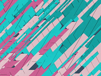Vibrant geometric abstract background with pastel colors and dynamic shapes. HD wallpaper