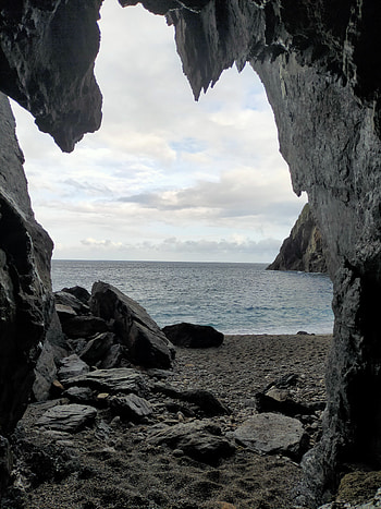 Nature, Sea, Horizon, Cave, Arch HD phone wallpaper