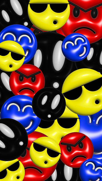 colorful emoji HD phone wallpaper