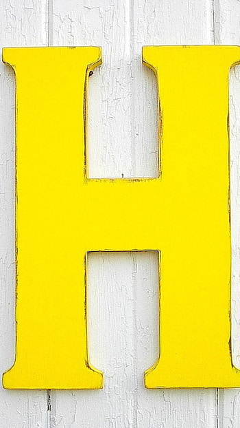 H Name, Yellow HD phone wallpaper