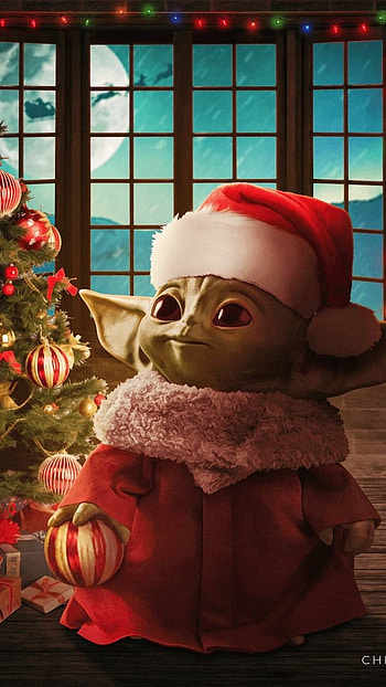 Baby Yoda Christmas, Cute Baby Yoda HD phone wallpaper
