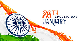 Republic Day 26th January Indian Celebration Flag Creative Art White Background Republic Day HD wallpaper