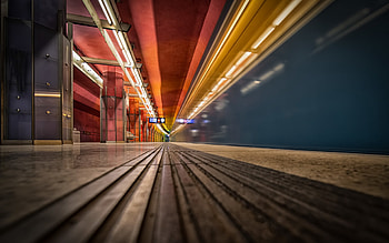Metro station, tunnel, infinity concepts, public transport, Metro, Rainbow colors HD wallpaper
