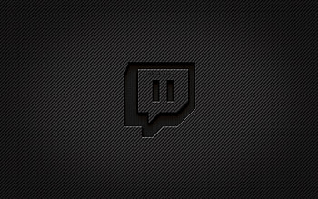 Twitch carbon logo, , grunge art, carbon background, creative, Twitch black logo, social network, Twitch logo, Twitch HD wallpaper