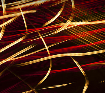 Waves, golden red stripes, abstract HD wallpaper