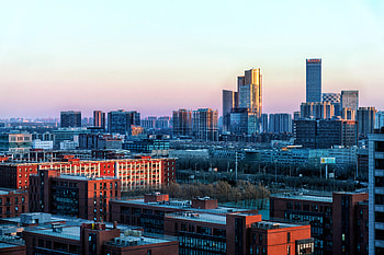Cities, Architecture, City, Building, Skyscrapers, Evening HD wallpaper