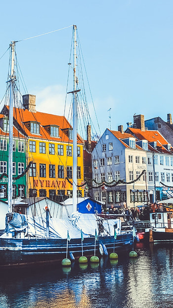 Nyhavn port, Denmark, , Scenic beauty HD phone wallpaper