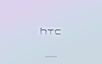 HTC logo, cut out 3d text, white background, HTC 3d logo, HTC emblem, HTC, embossed logo, HTC 3d emblem HD wallpaper