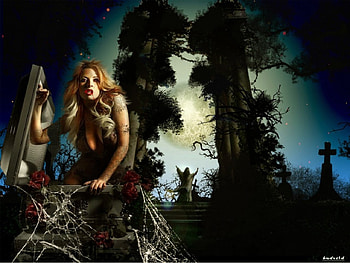 vampire, woman HD wallpaper