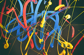 Abstract, Multicolored, Motley, Spray, Paint, Liquid HD wallpaper