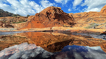 Weird Rocks in the Red Rock-Secret Mountain Wilderness, Arizona, sky, rocks, landscape, clouds, desert, usa HD wallpaper