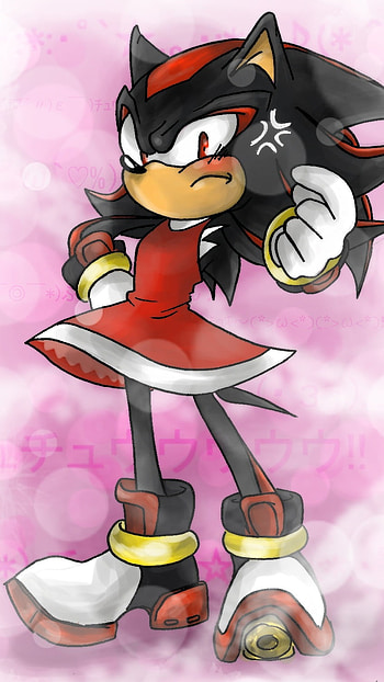 Shadow The Hedgehog, Pink Background HD phone wallpaper