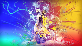 Magna, sexy, colorful, hot, cute, girl, long hair, dress, multicolor, armor, anime girl, anime, abstract, girls, female HD wallpaper