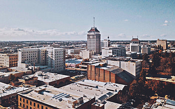 Fall in Fresno, American cities, California landscapes, que Fresno skyline HD wallpaper