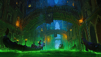 Undercity Gondola, World of Warcraft, Warcraft, fantasy, Blizzard Entertainment HD wallpaper