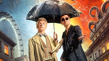 Good Omens, devil, angel, omens, good HD wallpaper