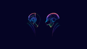 Daft Punk Minimalism 3, daft-punk, minimalism, music HD wallpaper