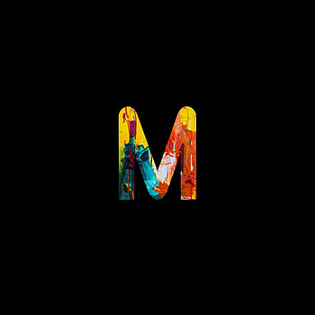M alphabet, colorful and amoled, minimal art HD phone wallpaper