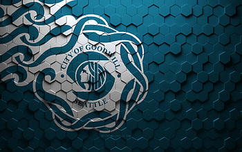 Flag of Seattle, honeycomb art, Seattle hexagons flag, Seattle, 3d hexagons art, Seattle flag HD wallpaper