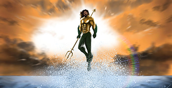 Aquaman, superhero, artwork, fan art HD wallpaper
