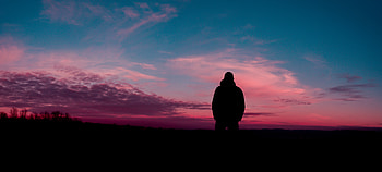 Sky, Night, Silhouette, Miscellanea, Miscellaneous, Human, Person HD wallpaper