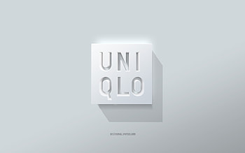 Uniqlo logo, white background, Uniqlo 3d logo, 3d art, Uniqlo, 3d Uniqlo emblem HD wallpaper
