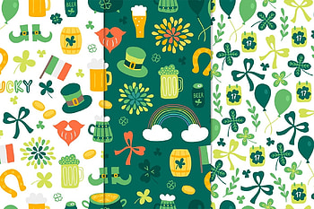 Pattern, texture, st patrick, green, clover HD wallpaper