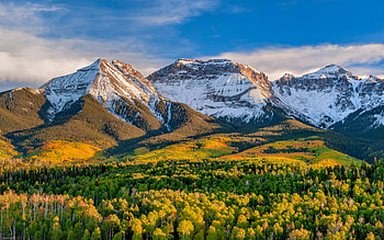 San Juan Mountains, evening, sunset, mountain landscape, Colorado, New Mexico, Rocky Mountains, USA HD wallpaper