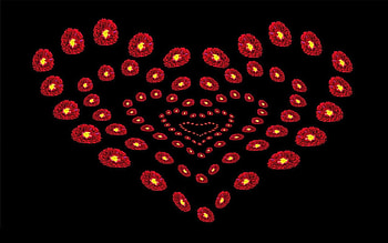 Heart Flowers, beautiful, flowers, heart HD wallpaper