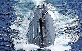 USS Connecticut, , vector art, SSN-22, submarines, United States Navy, US army, abstract ships, battleship, US Navy, Seawolf-class, USS Connecticut SSN-22 HD wallpaper