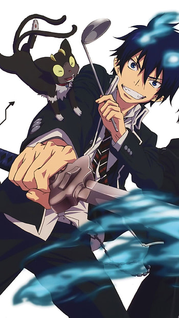 The Blue Exorcist , Dark anime, Demon slaying, Exorcist action HD phone wallpaper
