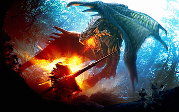 Ice Fire Dragon 16718 HD wallpaper