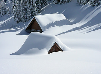 Nature, Trees, Snow, Building, Elevation HD wallpaper