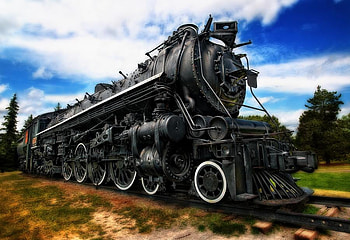 TRAIN GOING DOWN THE TRACK CLICKETYCLACK, aboard, everyone, tickets, please HD wallpaper