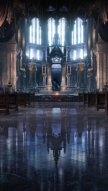 Dark Academia, Castle Hall HD phone wallpaper