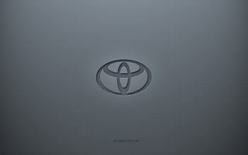 Toyota logo, gray creative background, Toyota emblem, gray paper texture, Toyota, gray background, Toyota 3d logo HD wallpaper