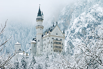 Snowy castles, , Winter wonderland, Enchanting scenes HD wallpaper