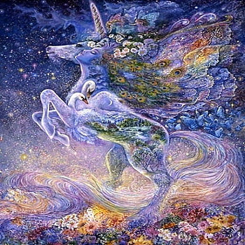 Unicorn dream, josephine wall, fantasy, art, unicorn, dream HD wallpaper