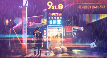 9th Street Walking Couple , artist, artwork, digital-art, couple, artstation HD wallpaper